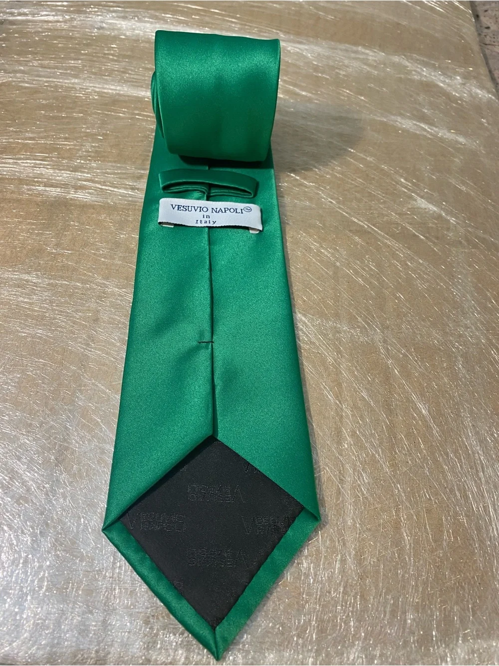 Satin Emerald Green Men's Necktie